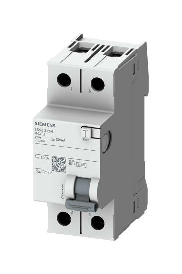 Siemens 5SV5312-6 25A 230V 30mA Faz+Nötr Kaçak Akım Koruma Rölesi